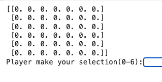 In the terminal version of connect 4